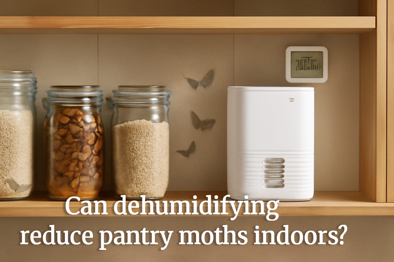 Can dehumidifying reduce pantry moths indoors?