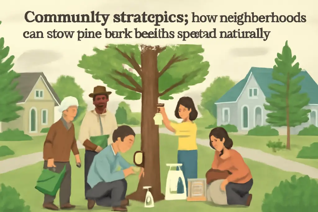 Community strategies: how neighborhoods can slow pine bark beetles spread naturally