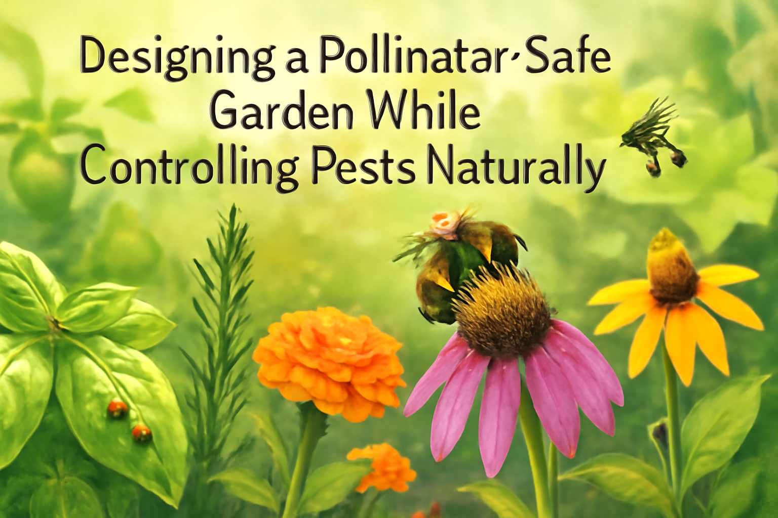 Designing a pollinator-safe garden while controlling pests naturally