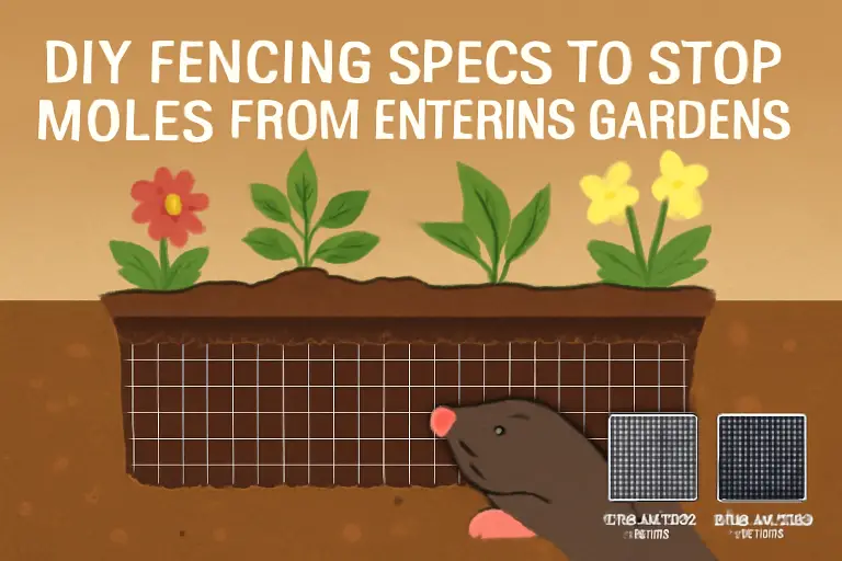 DIY fencing specs to stop moles from entering gardens?