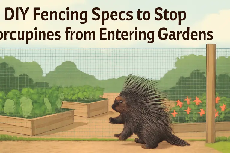 DIY fencing specs to stop porcupines from entering gardens?