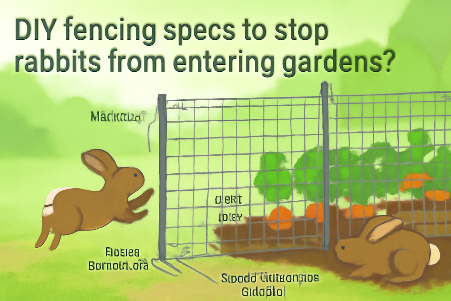 DIY fencing specs to stop rabbits from entering gardens?