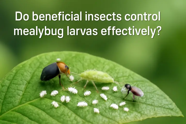 Do beneficial insects control mealybugs larvae effectively?