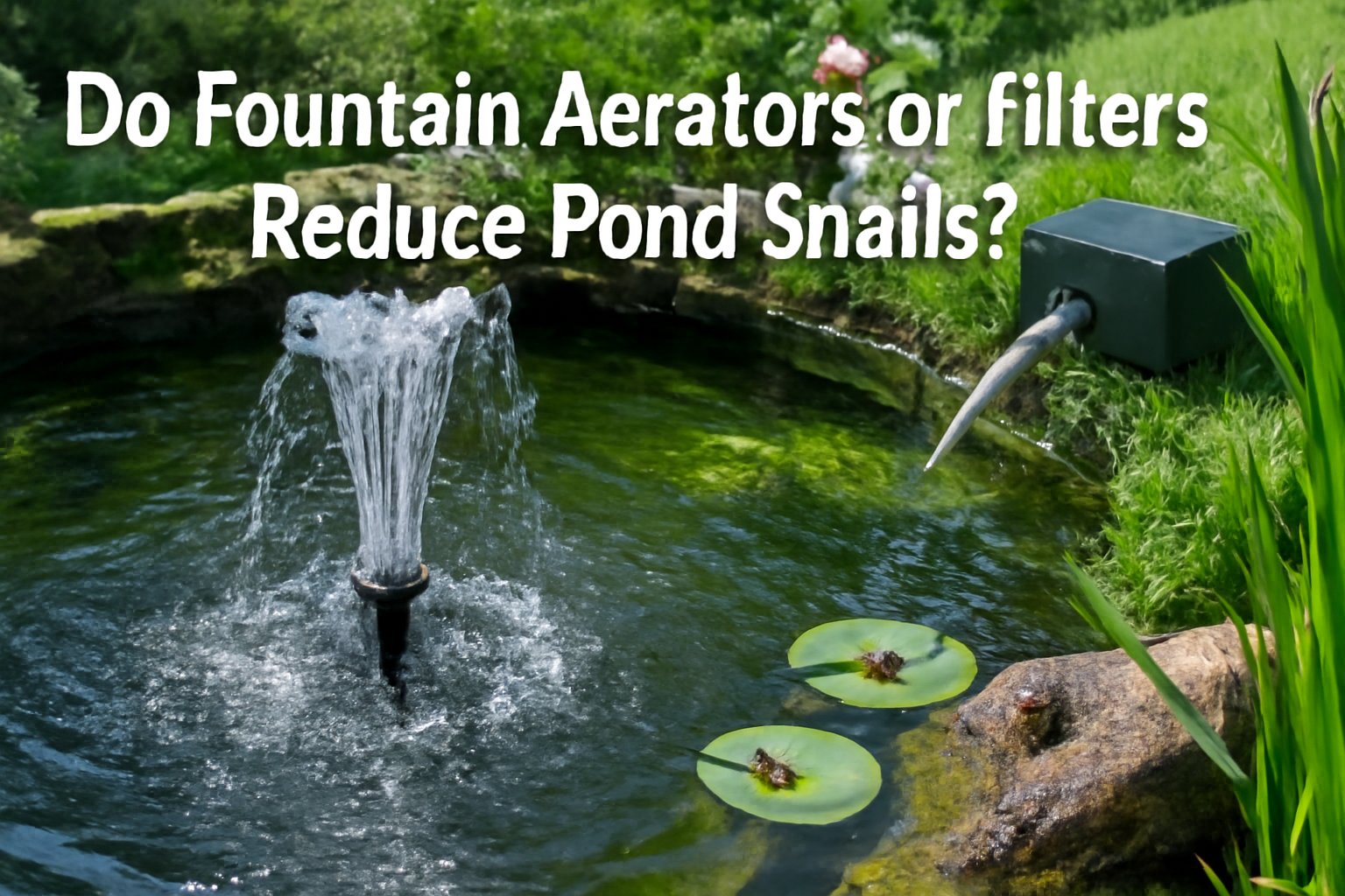View of Do Fountain Aerators or Filters Reduce Pond Snails? Find Out