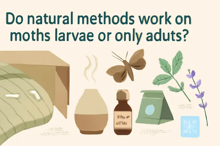 Do natural methods work on moths larvae or only adults?