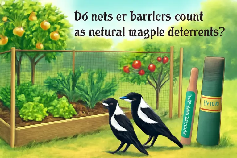 Do nets or barriers count as natural magpies deterrents?