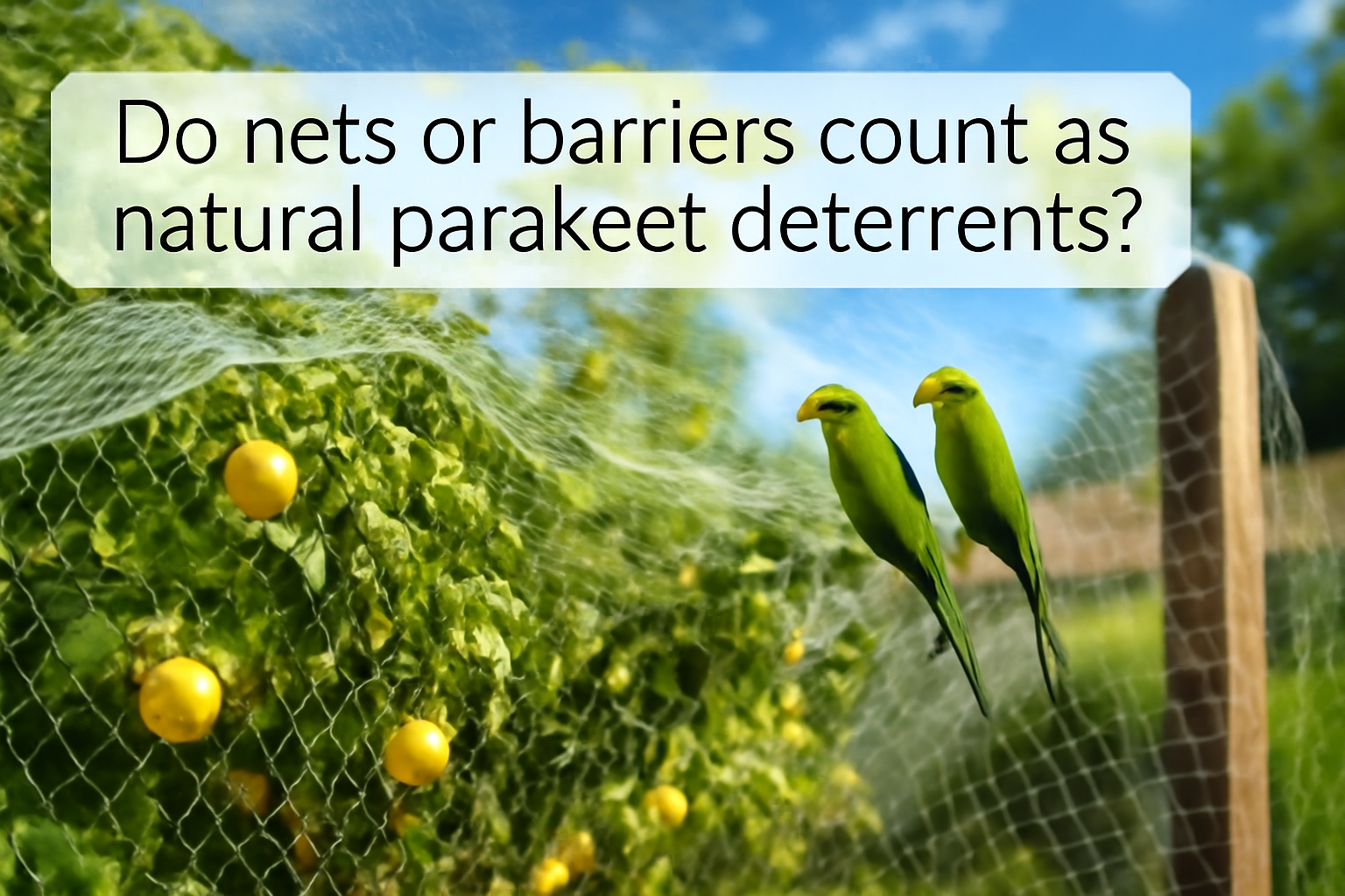 Do nets or barriers count as natural parakeets deterrents?