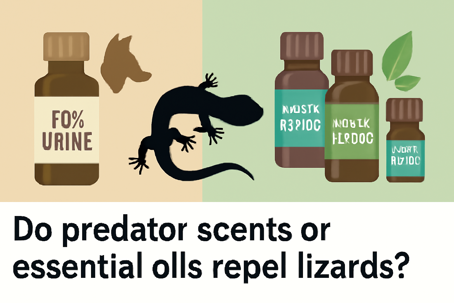 Do predator scents or essential oils repel lizards?