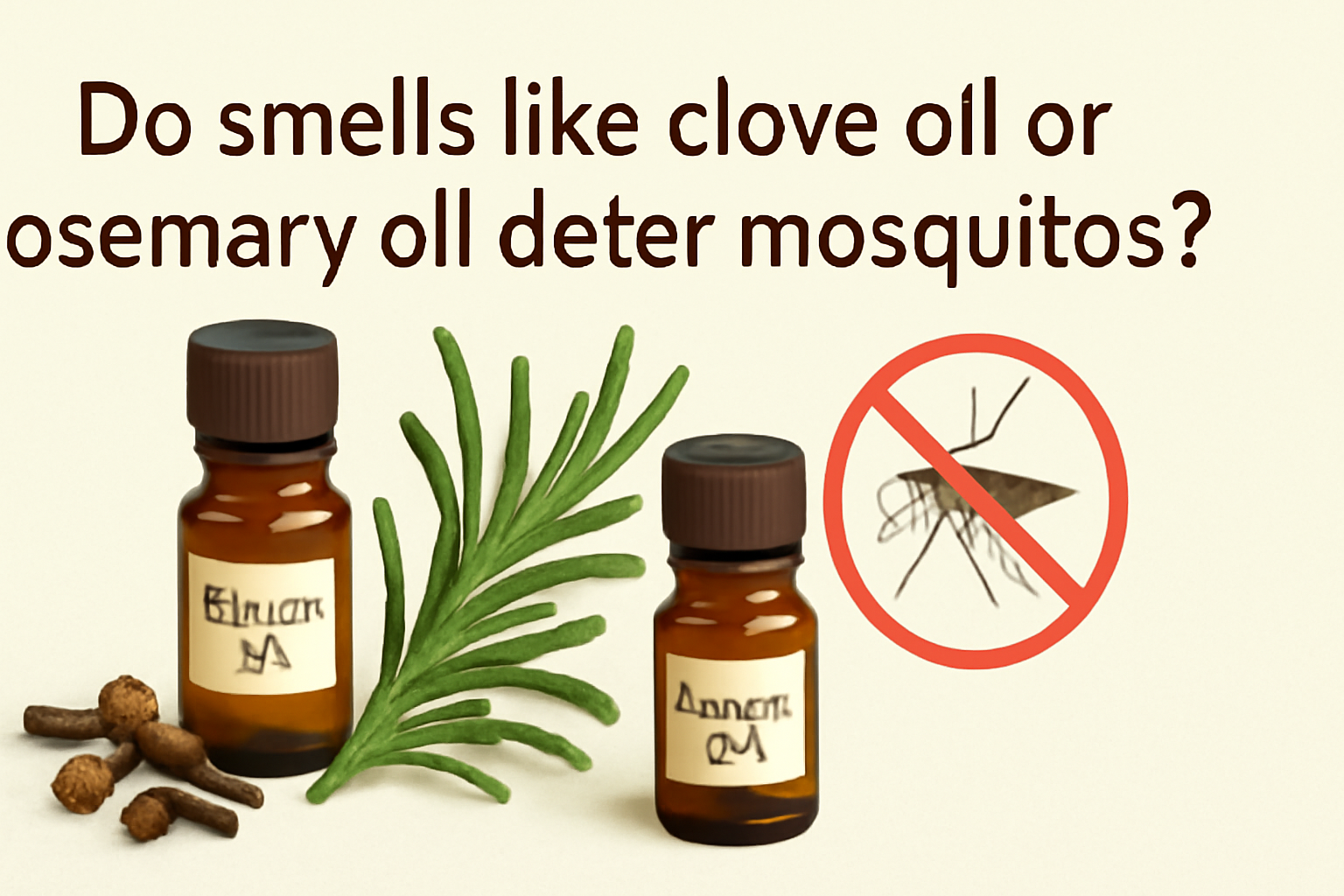 Do smells like clove oil or rosemary oil deter mosquitoes?