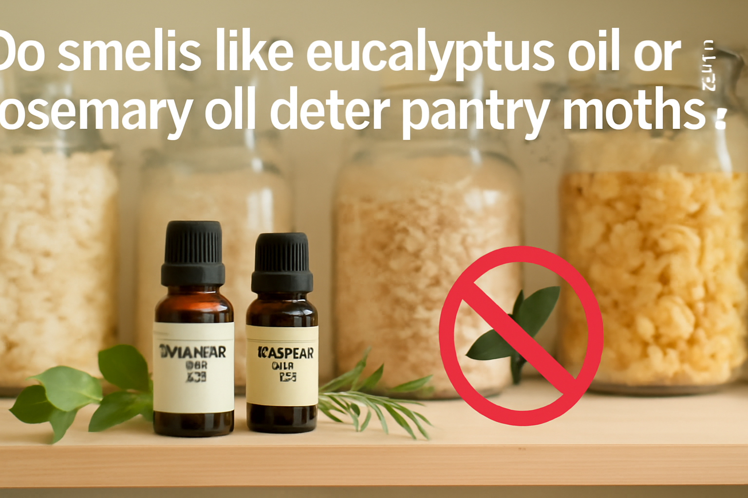 Do smells like eucalyptus oil or rosemary oil deter pantry moths?