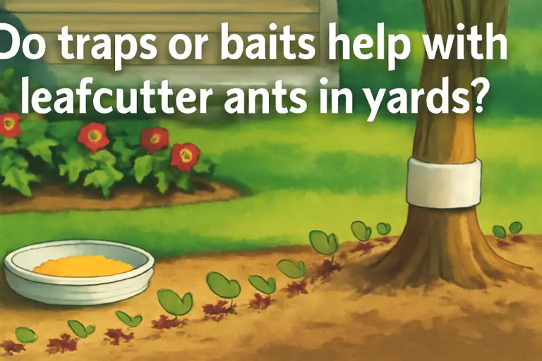 Do traps or baits help with leafcutter ants in yards?