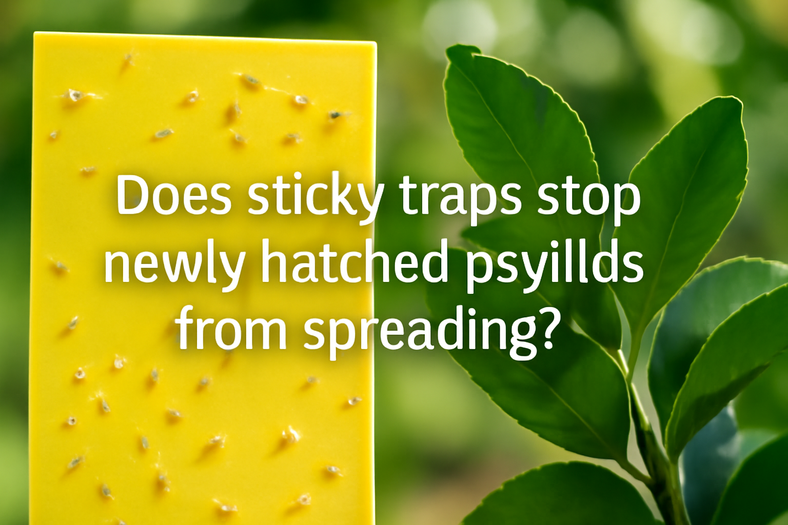 Does sticky traps stop newly hatched psyllids from spreading?