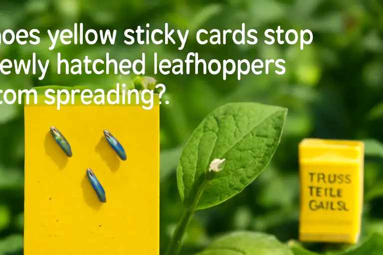 Does yellow sticky cards stop newly hatched leafhoppers from spreading?