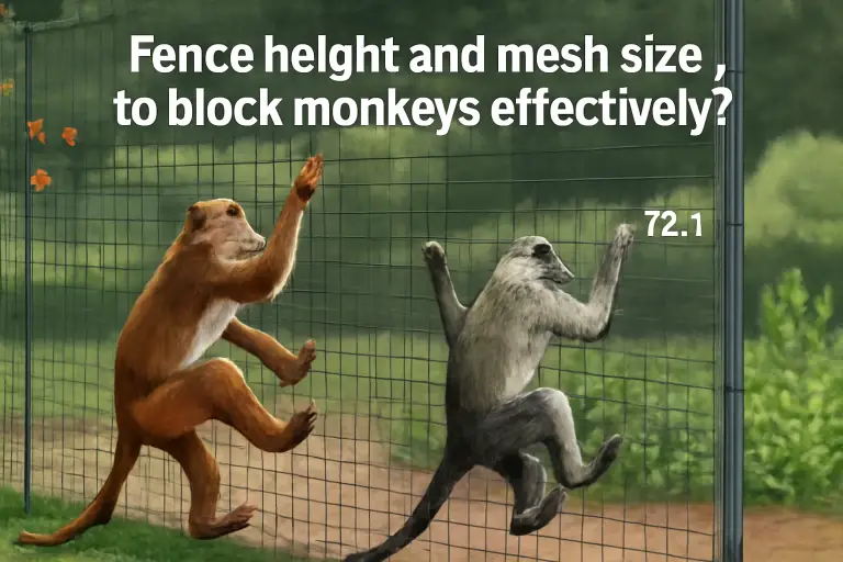 Fence height and mesh size to block monkeys effectively?