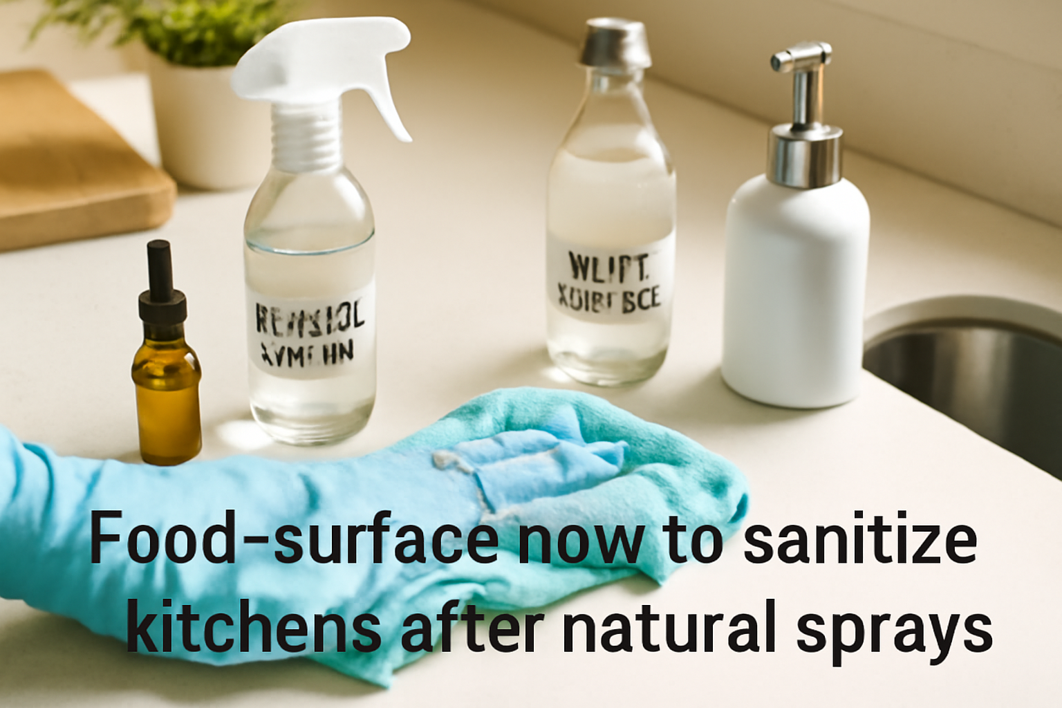 Food-surface safety: how to sanitize kitchens after natural sprays