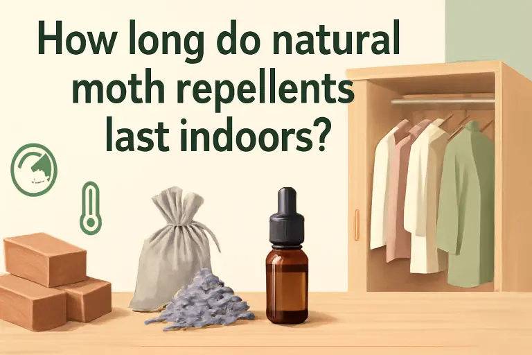 How long do natural moths repellents last indoors?