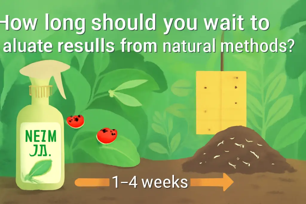 How long should you wait to evaluate results from natural methods?