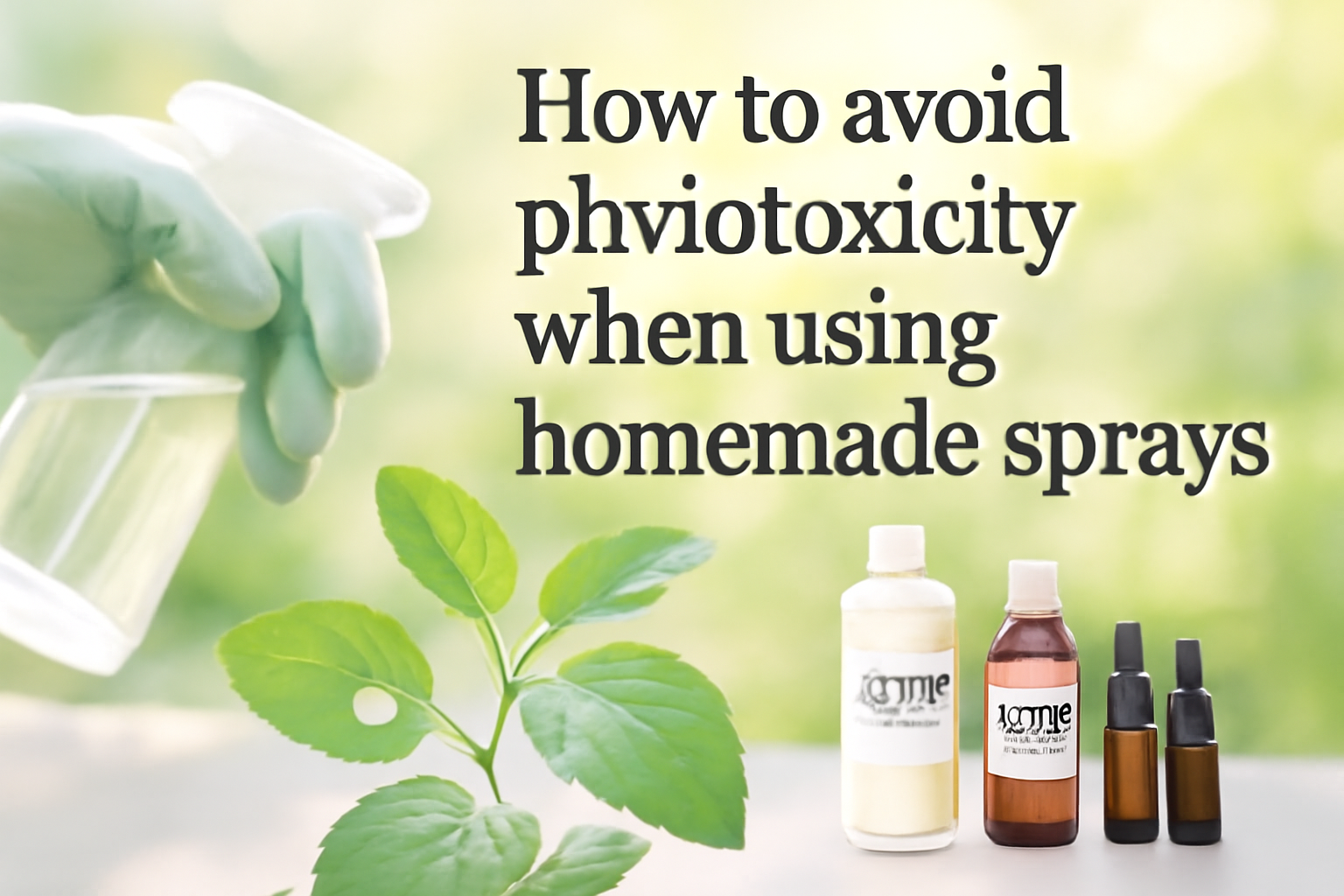 How to avoid phytotoxicity when using homemade sprays