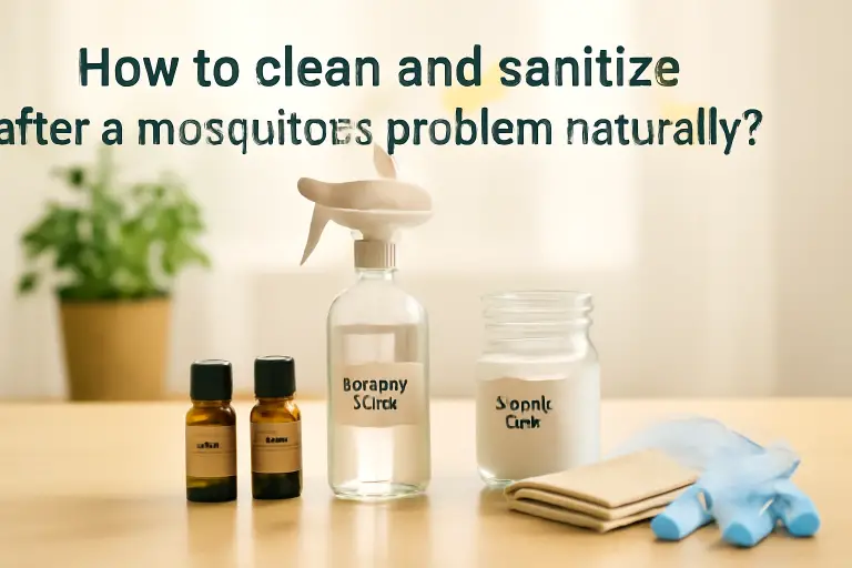 How to clean and sanitize after a mosquitoes problem naturally?
