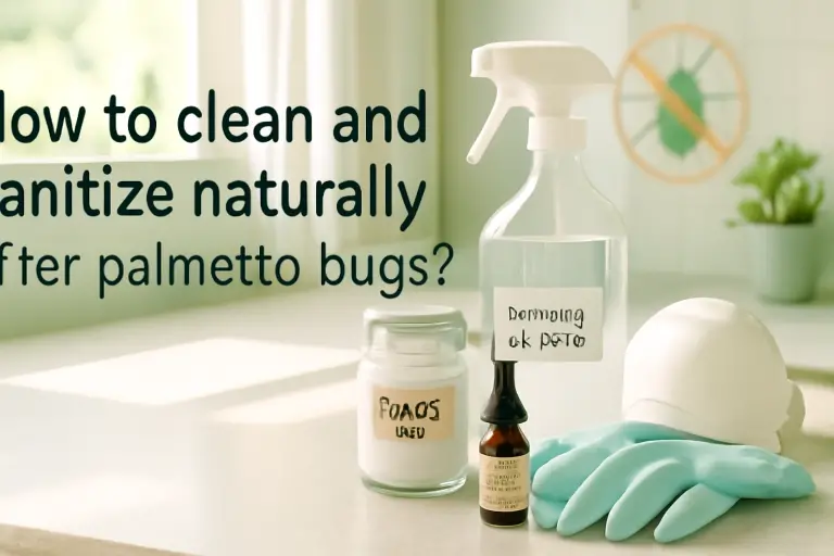 How to clean and sanitize naturally after palmetto bugs?
