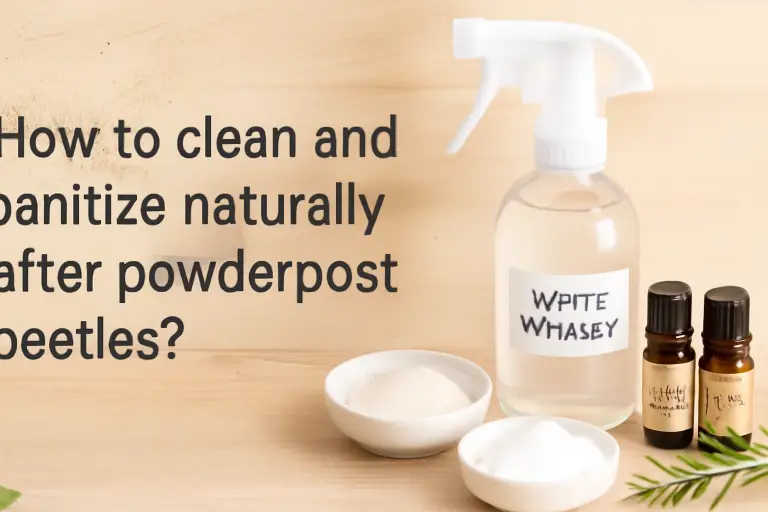 How to clean and sanitize naturally after powderpost beetles?