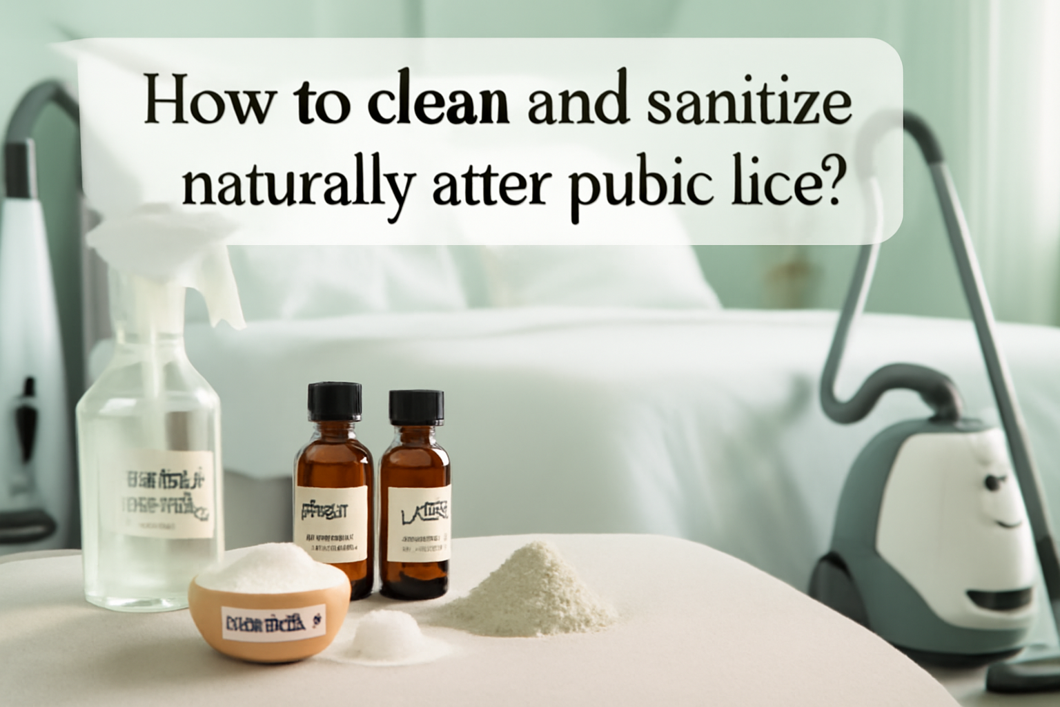How to clean and sanitize naturally after pubic lice?
