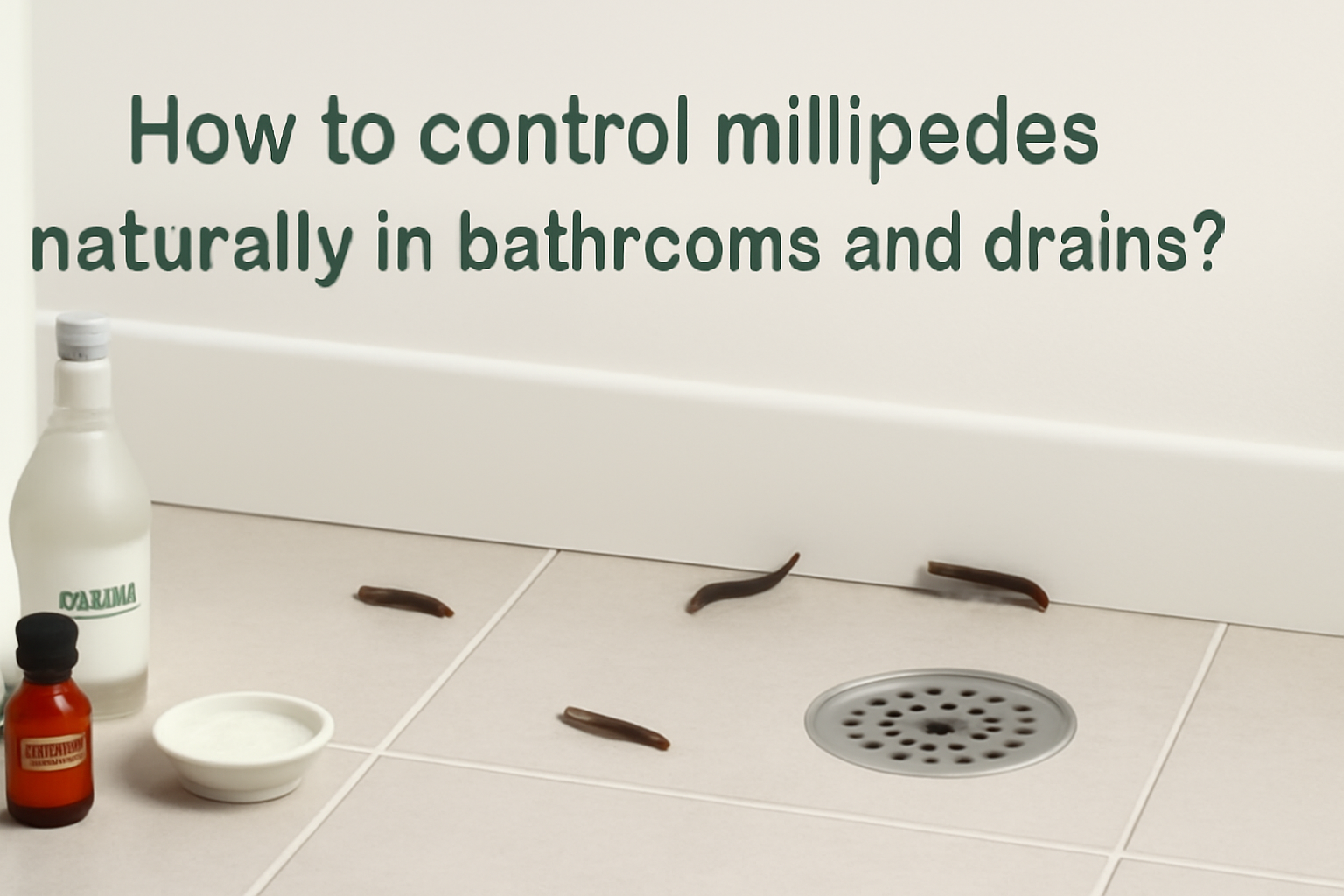 How to control millipedes naturally in bathrooms and drains?