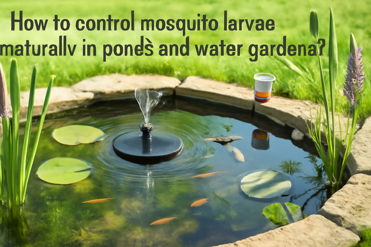 How to control mosquito larvae naturally in ponds and water gardens?