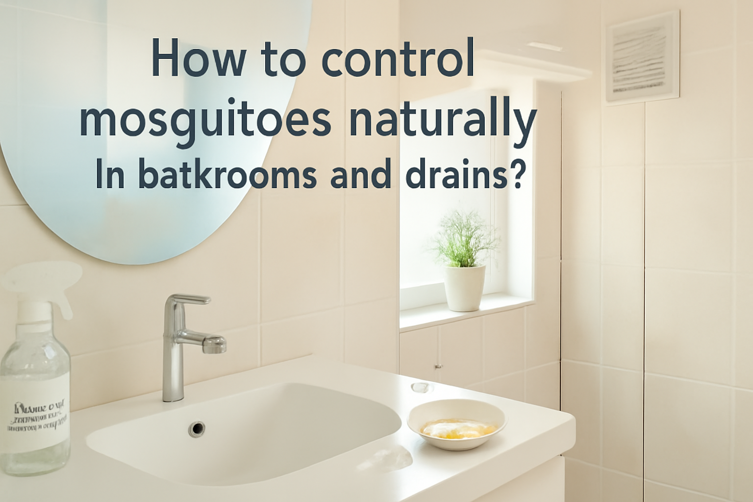 How to control mosquitoes naturally in bathrooms and drains?