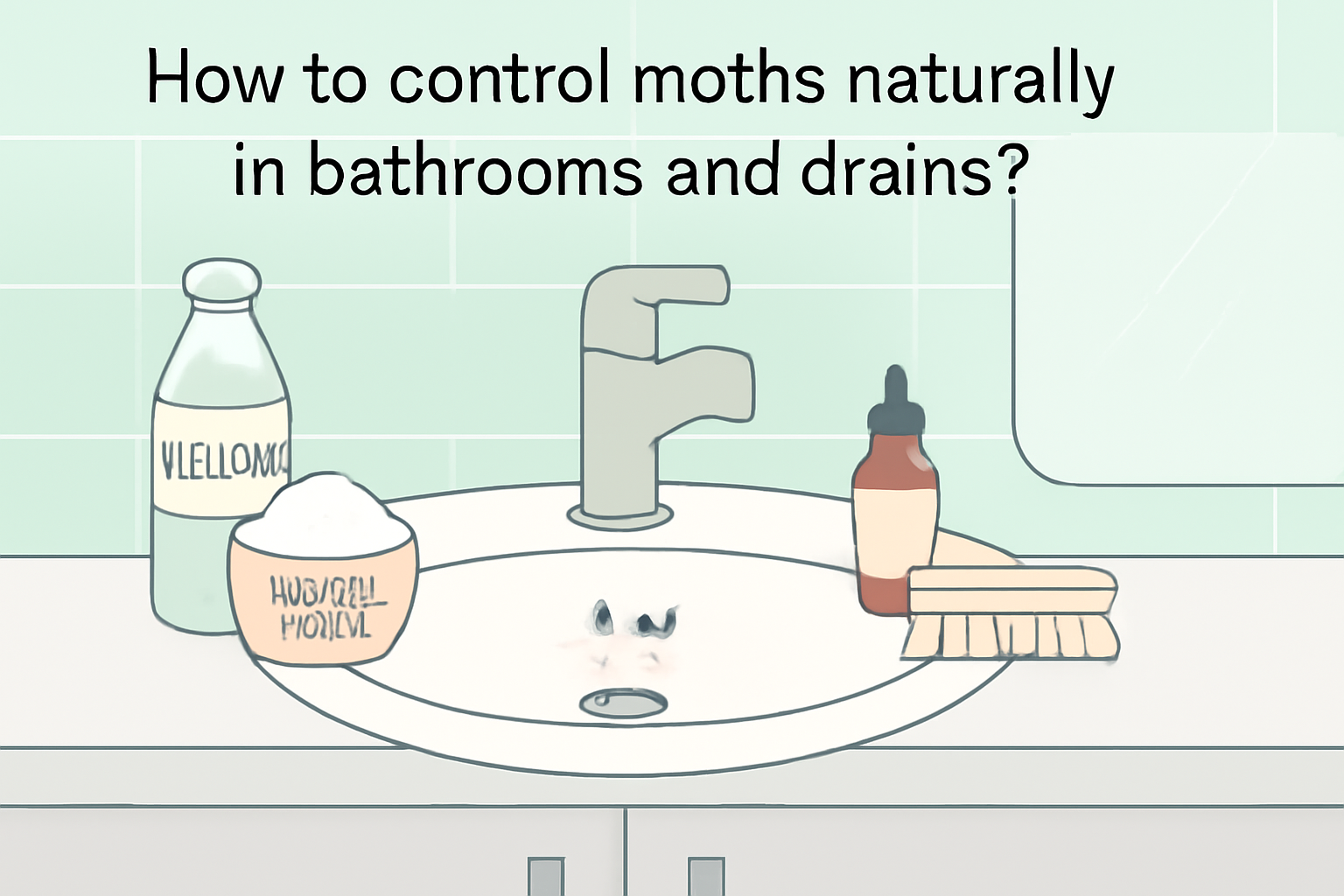 How to control moths naturally in bathrooms and drains?