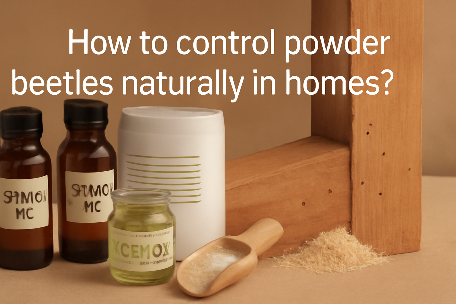 How to control powderpost beetles naturally in homes?