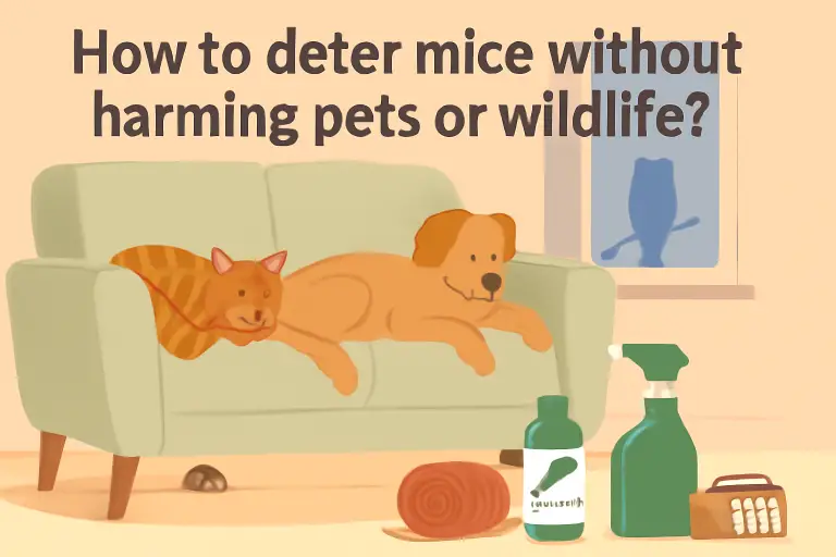 How to deter mice without harming pets or wildlife?