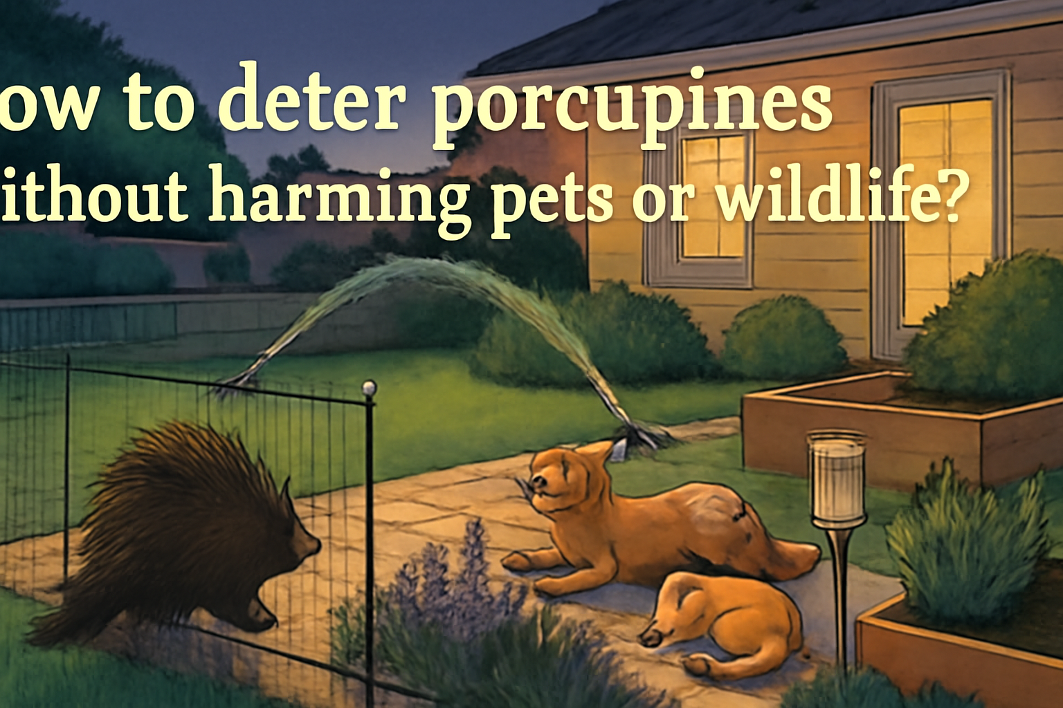 How to deter porcupines without harming pets or wildlife?