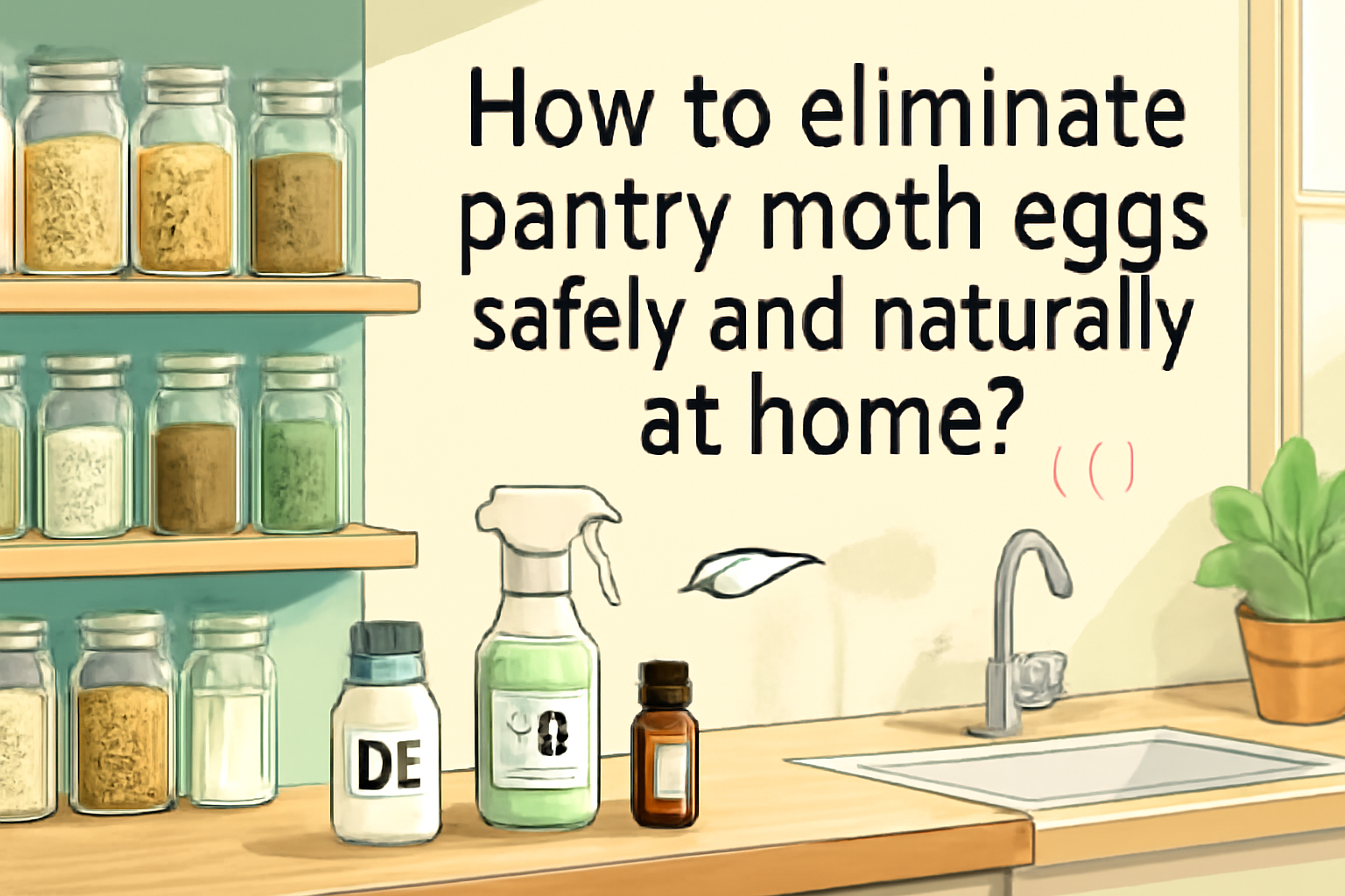 How to eliminate pantry moths eggs safely and naturally at home?