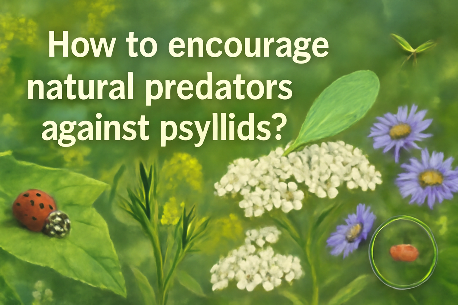 How to encourage natural predators against psyllids?