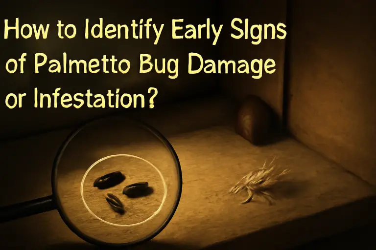 How to identify early signs of palmetto bugs damage or infestation?