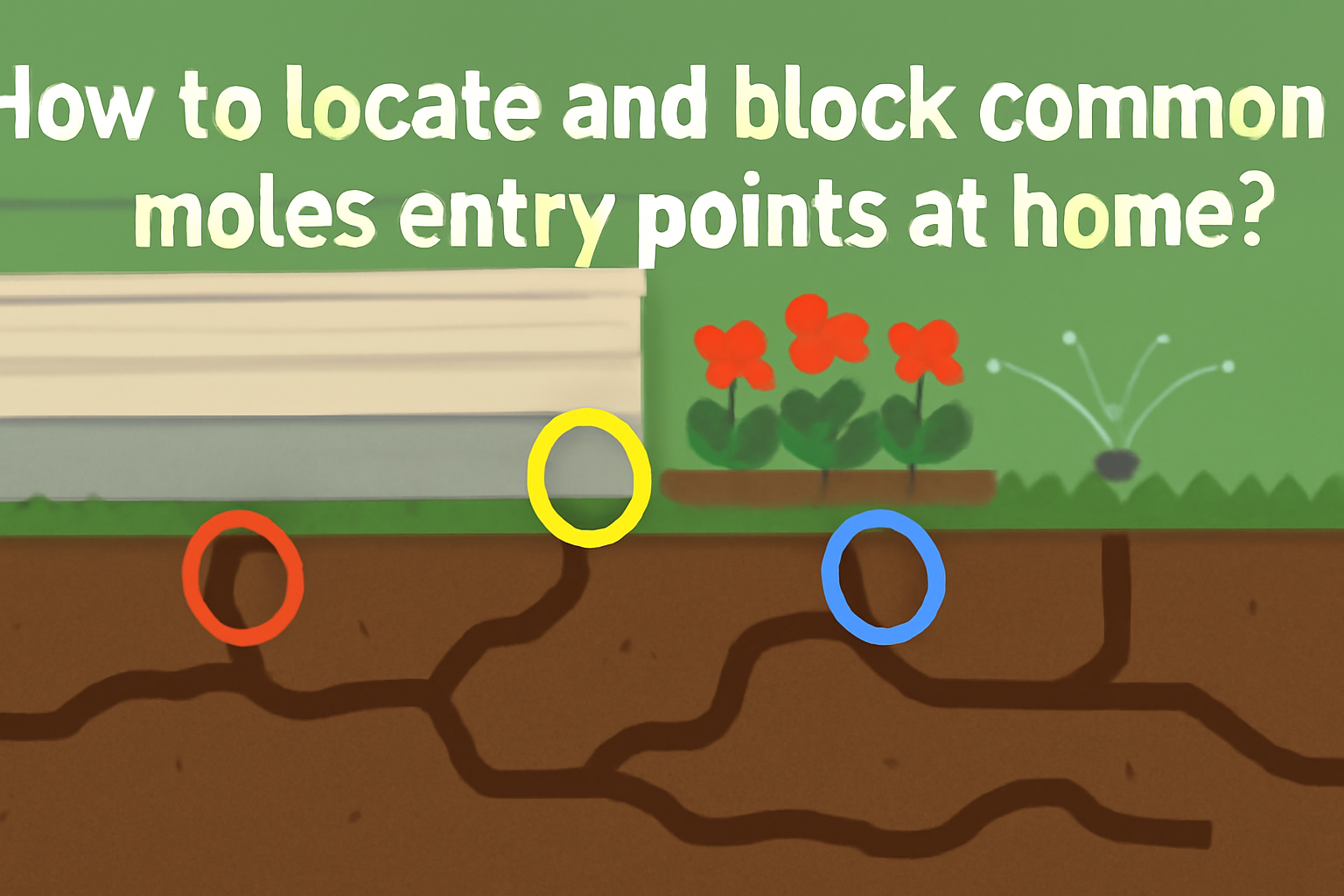 How to locate and block common moles entry points at home?