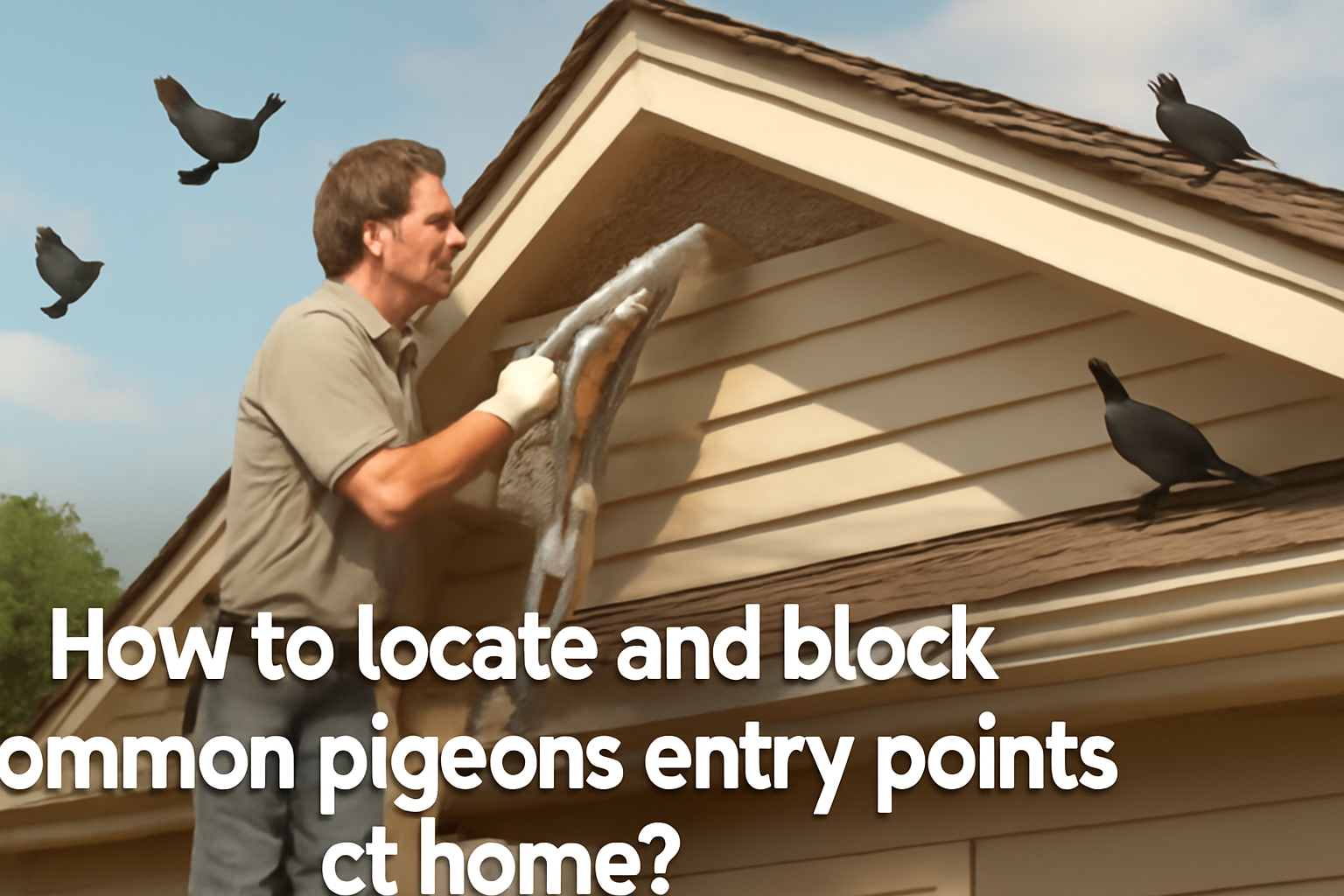 How to locate and block common pigeons entry points at home?