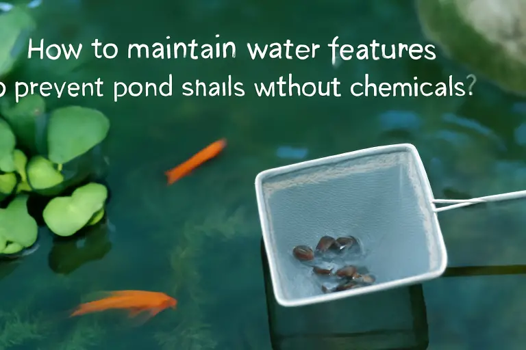 How to maintain water features to prevent pond snails without chemicals?