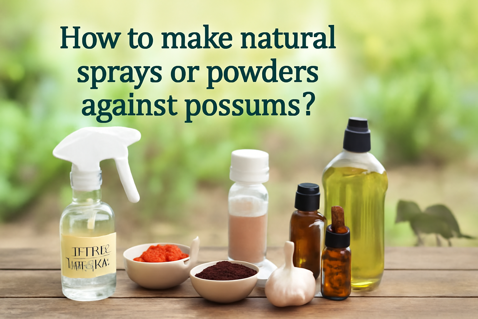 How to make natural sprays or powders against possums?