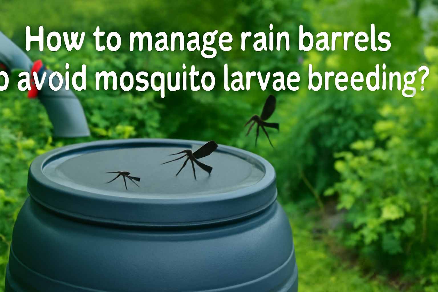 How to manage rain barrels to avoid mosquito larvae breeding?