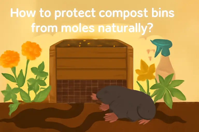 How to protect compost bins from moles naturally?