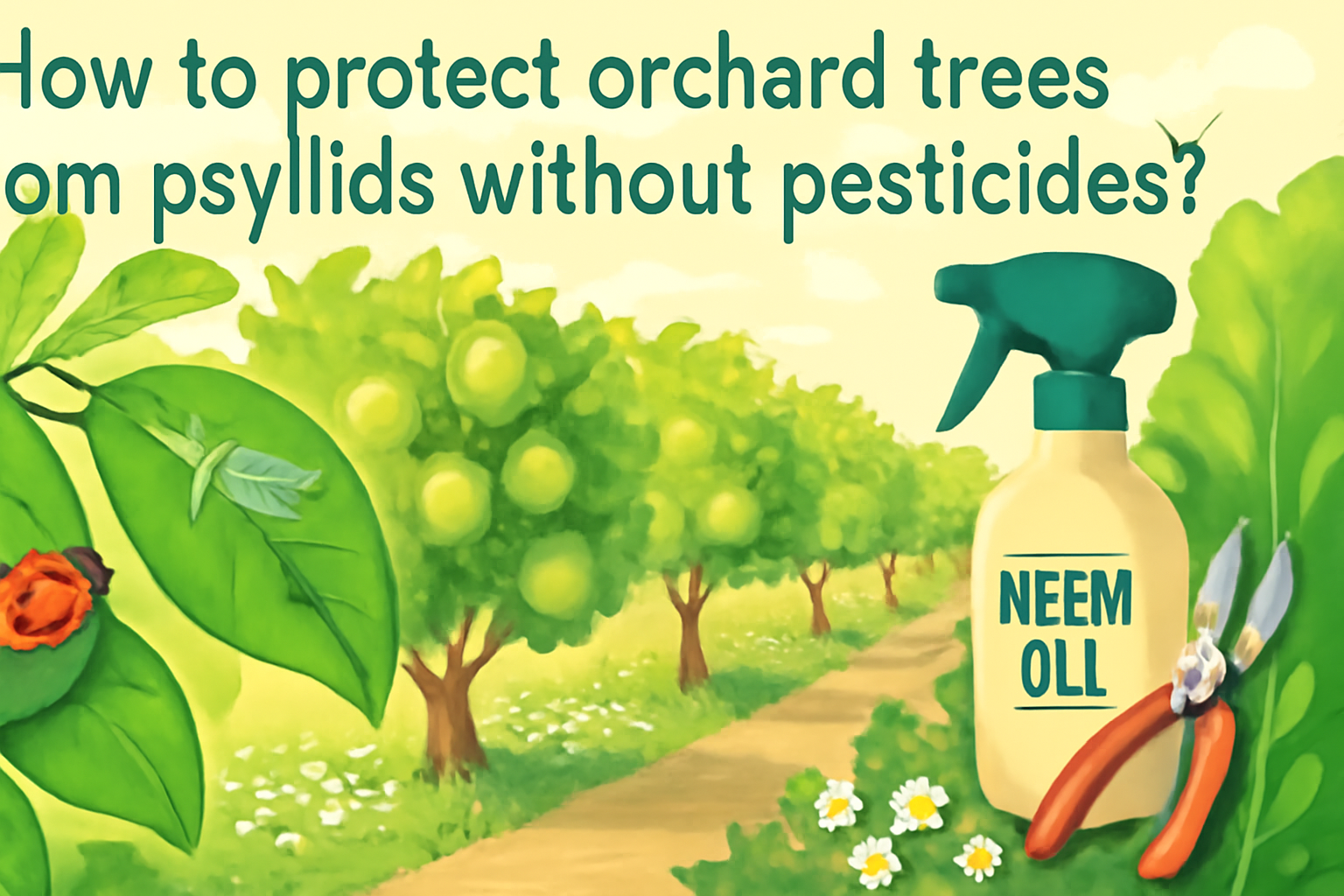 How to protect orchard trees from psyllids without pesticides?