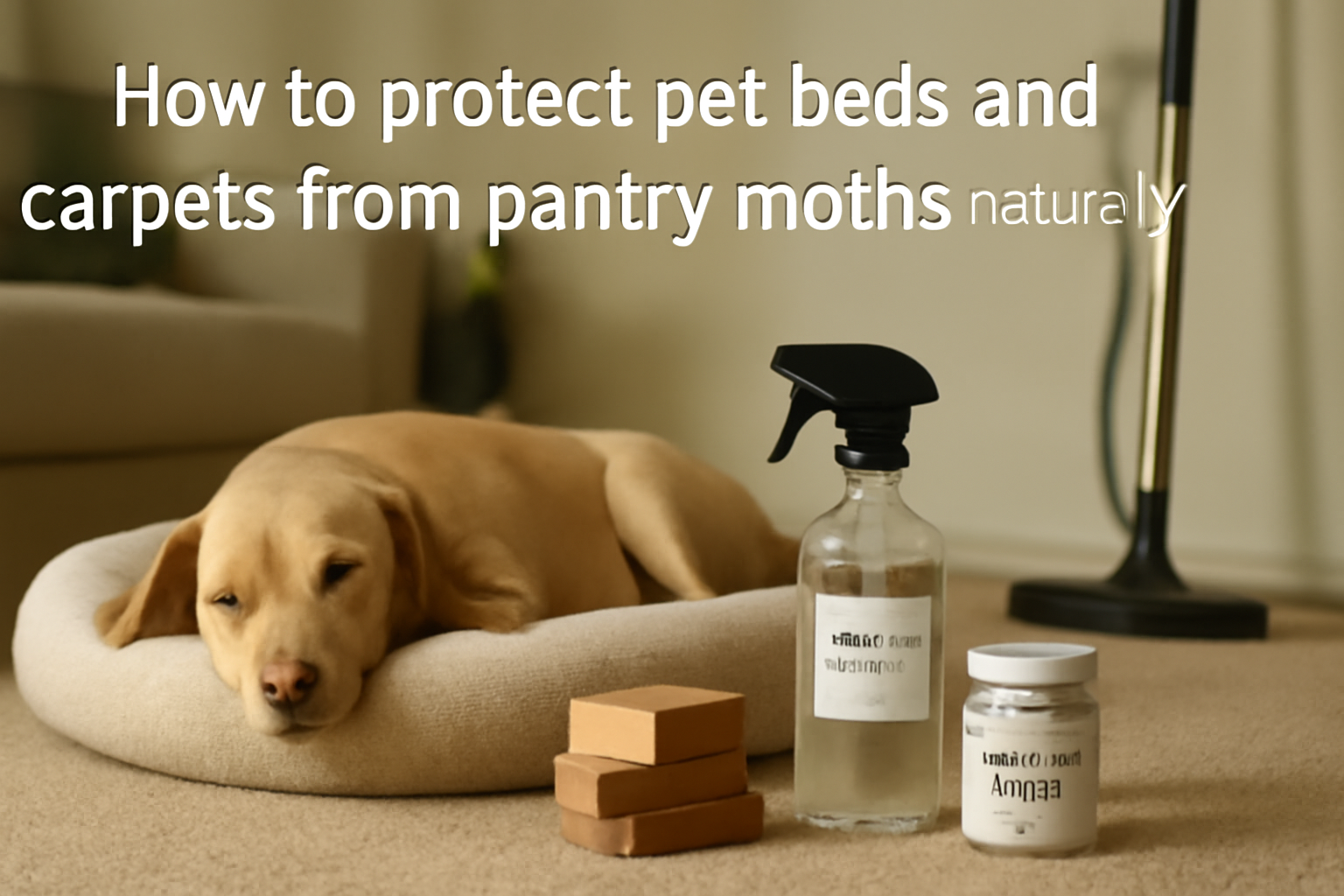 How to protect pet beds and carpets from pantry moths naturally?