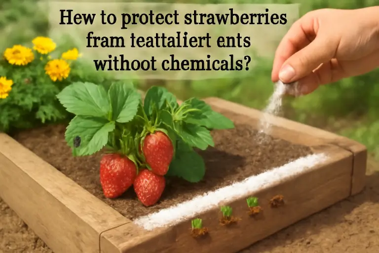 How to protect strawberries from leafcutter ants without chemicals?