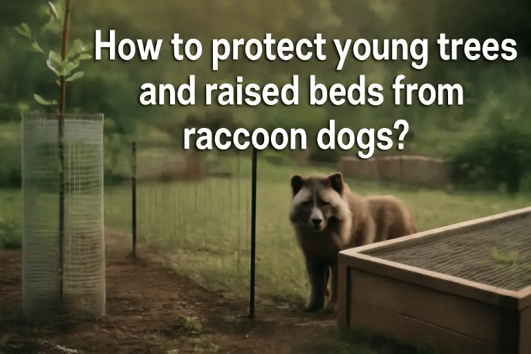 How to protect young trees and raised beds from raccoon dogs?