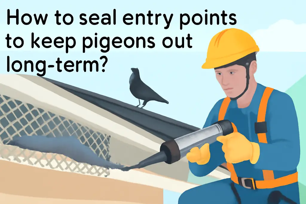 How to seal entry points to keep pigeons out long-term?