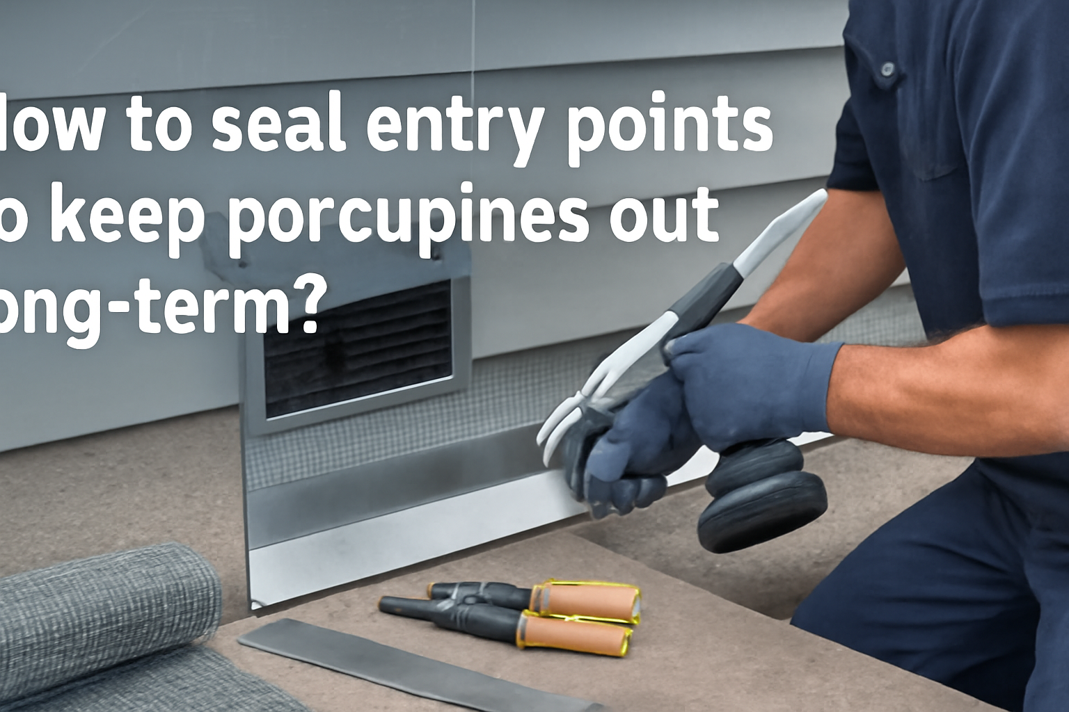 How to seal entry points to keep porcupines out long-term?