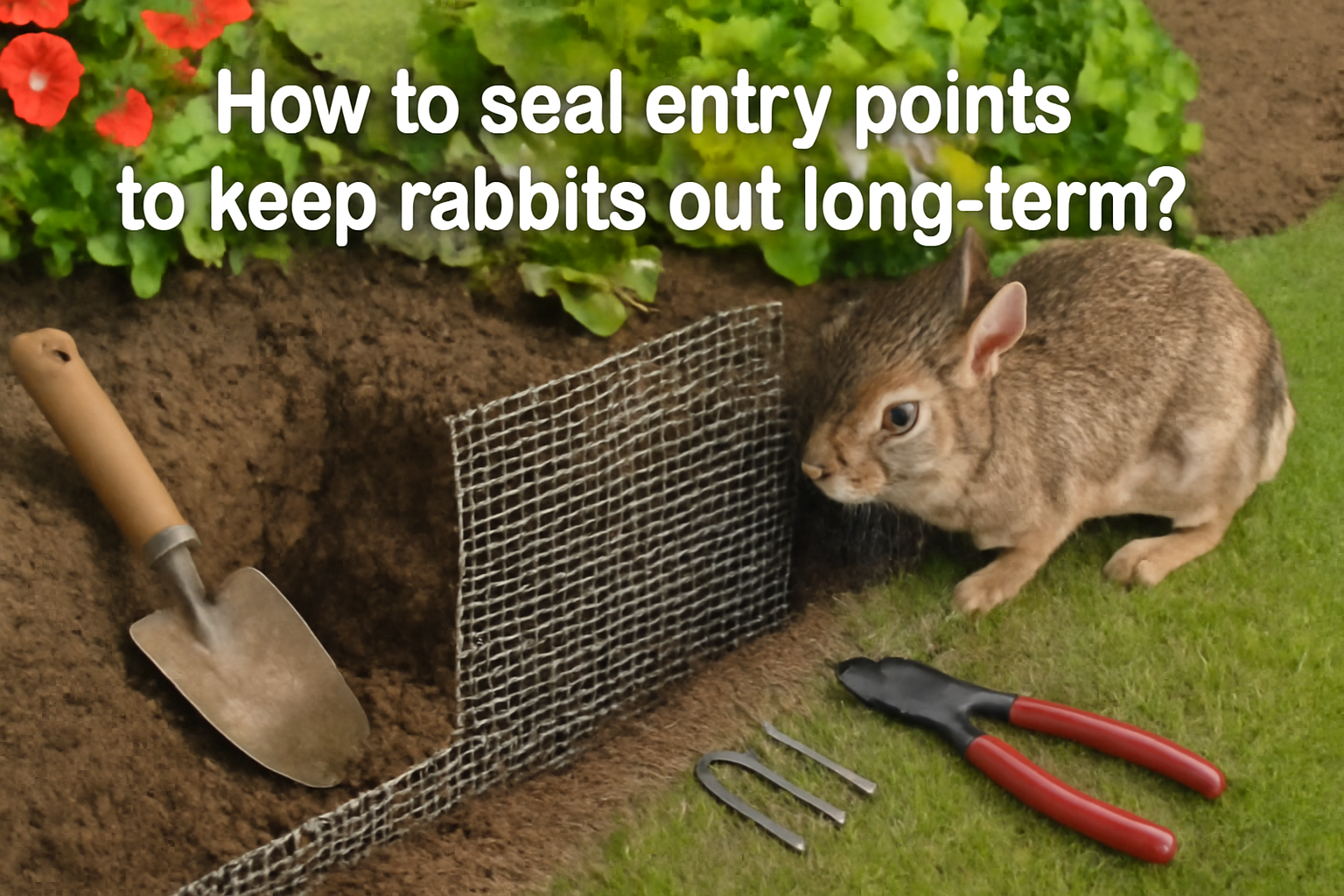 How to seal entry points to keep rabbits out long-term?