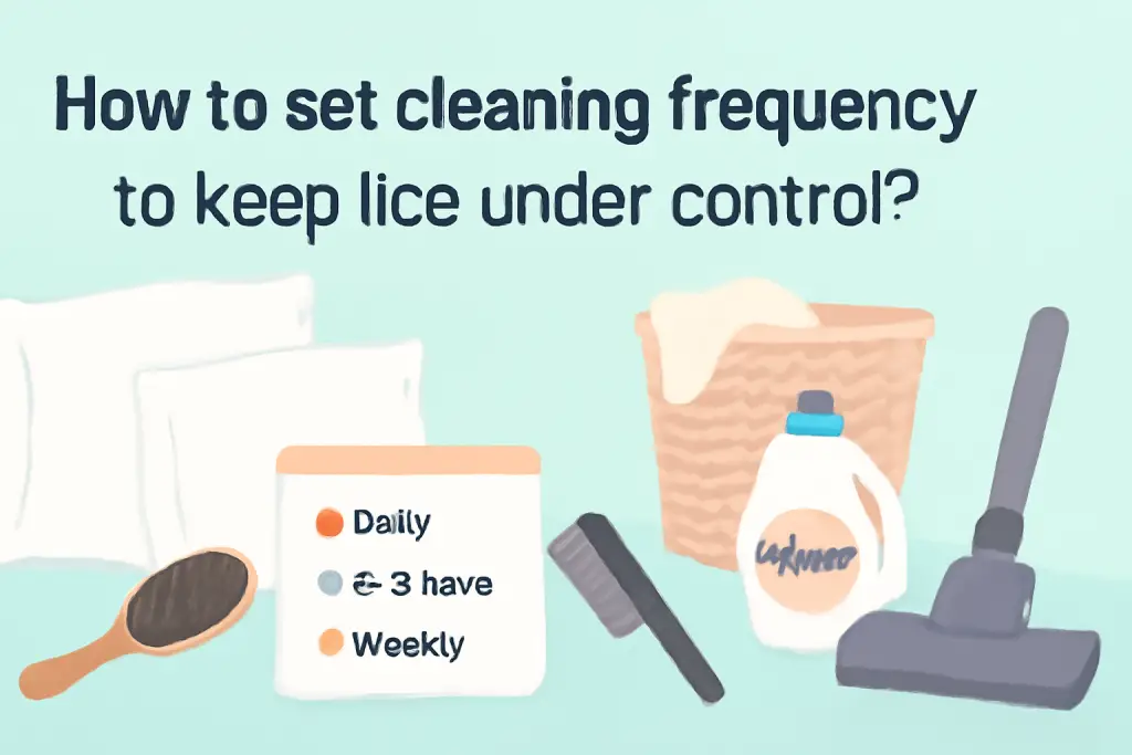 How to set cleaning frequency to keep lice under control?